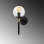 Opviq Gondol - 3042 Lámpara de pared negra con tapa de cristal